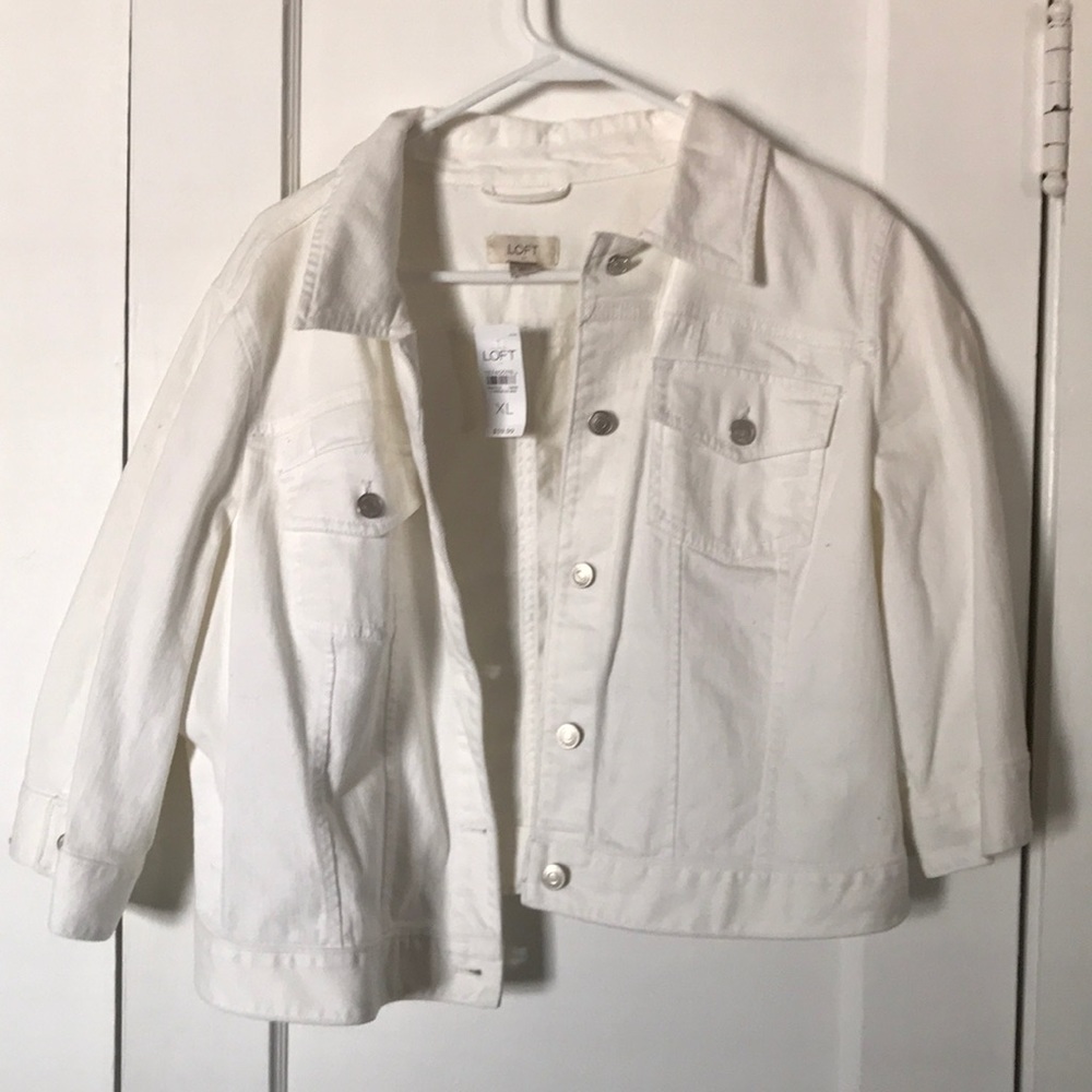 White jean jacket! New with tags!!!